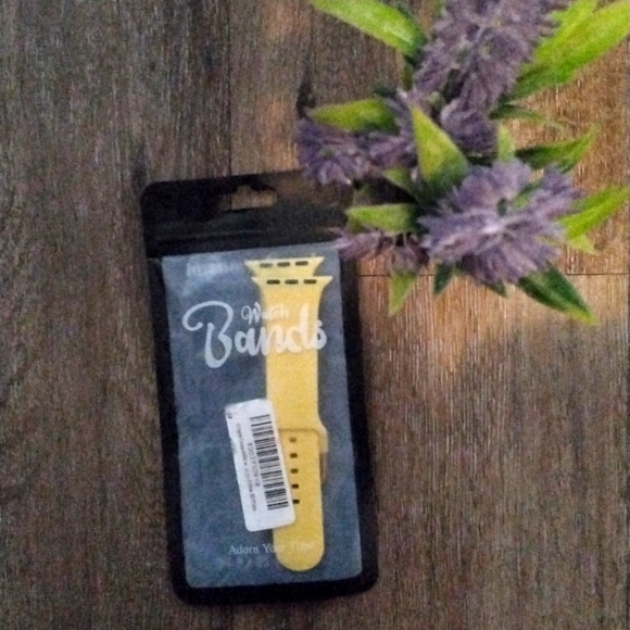 NWT: WATCH BANDS; "ADORN YOUR TIME "APPLE COMPATIBLE, MANGO YELLOW, 38/4Cmm - Picture 1 of 8